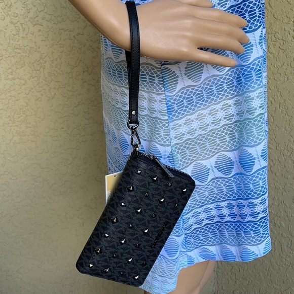 Michael Kors Jet Set Travel Large Flat Multifunctional Phone Case-Wristlet-Walle - Picture 16 of 16